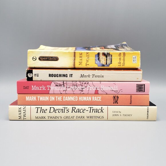Mark Twain Lot of 5 Non-Fiction Roughing It Mississippi Hawaii Damned Great Dark - Picture 10 of 15